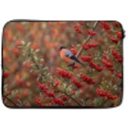 Goudvink - Bessen - Herfst - Natuur - Kleurrijk laptophoes neopreen klein -zkaufland3dotto