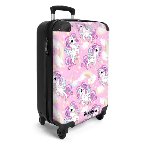 Vrolijke Eenhoorn Parade NBS - Handbagage koffer - Kinderen Unisex middel -productfoto_3d