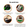 Zwart - Neon - Groen - Patroon Inductie beschermer vinyl 3mm klein 276 -zzzzzzz-td-werking
