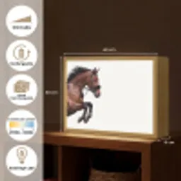 Paard - Springen - Modern Light Box met batterij (Wandlamp) middel -USP_websiteoverzichtFR