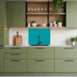 Blauw - Effen kleur keuken achterwand 2 middel 865 -sfeer3