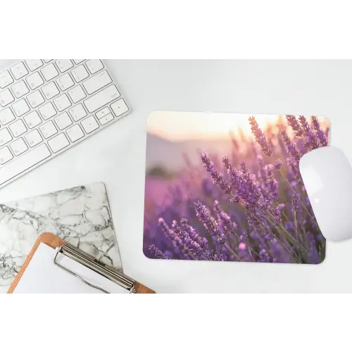 Lavendel - Paars - Zonlicht muismat rubber klein -witbureau