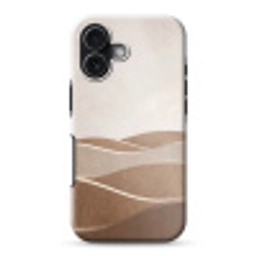 Abstract - Golven - Modern - Beige Toughcase MagSafe Apple iPhone 17 klein -3d