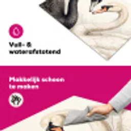Zwanen - Hartvorm - Dieren Inductie beschermer vinyl 3mm klein -wsfeer6_website