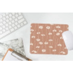 Madeliefjes - Subtiel - Terracotta muismat rubber klein 262 -witbureau