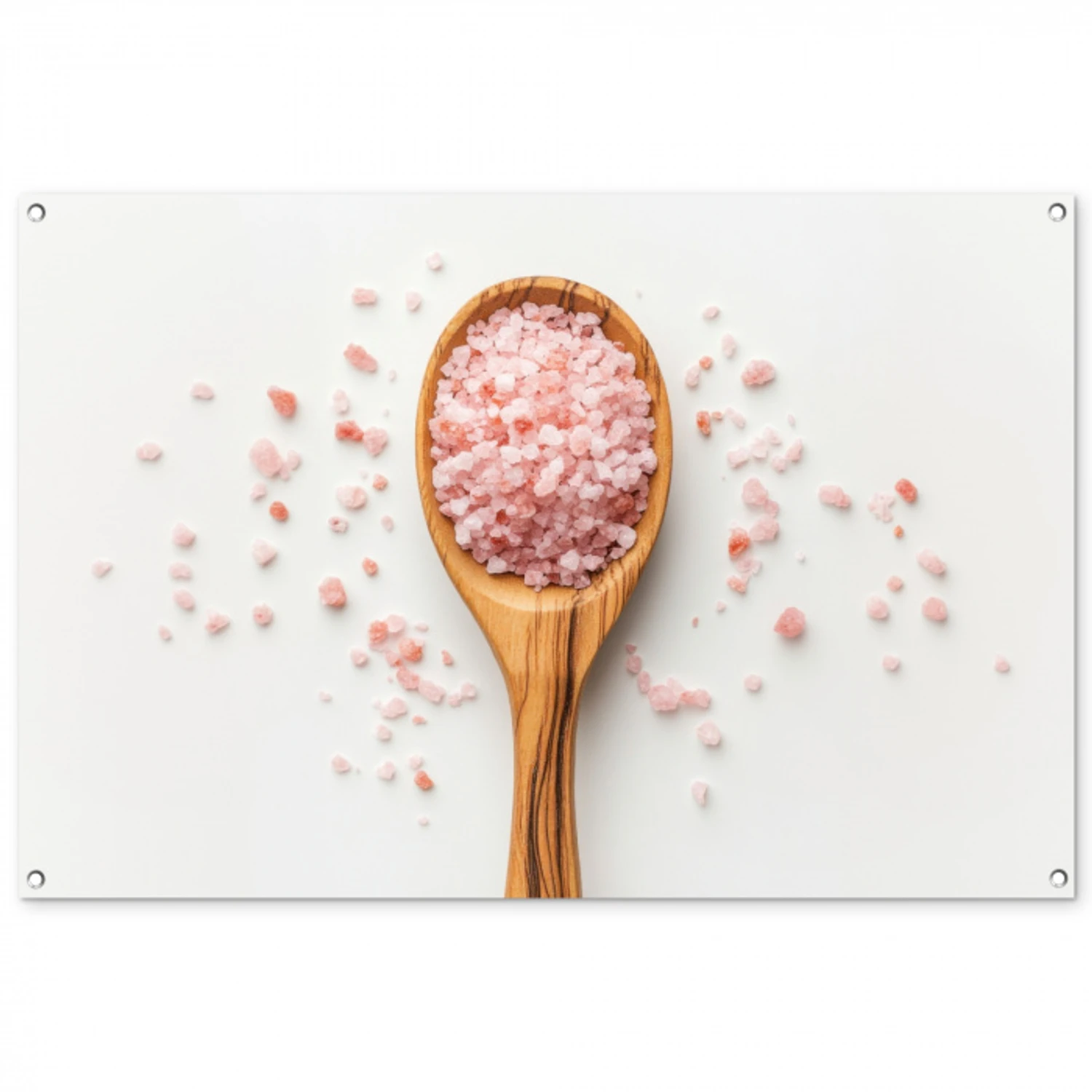 Lepel - Zout - Roze tuinposter los doek groot -3d