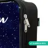 Sterren - Galaxy - Blauw - Roze Kinderkoffer - Zwart klein -rits_NL