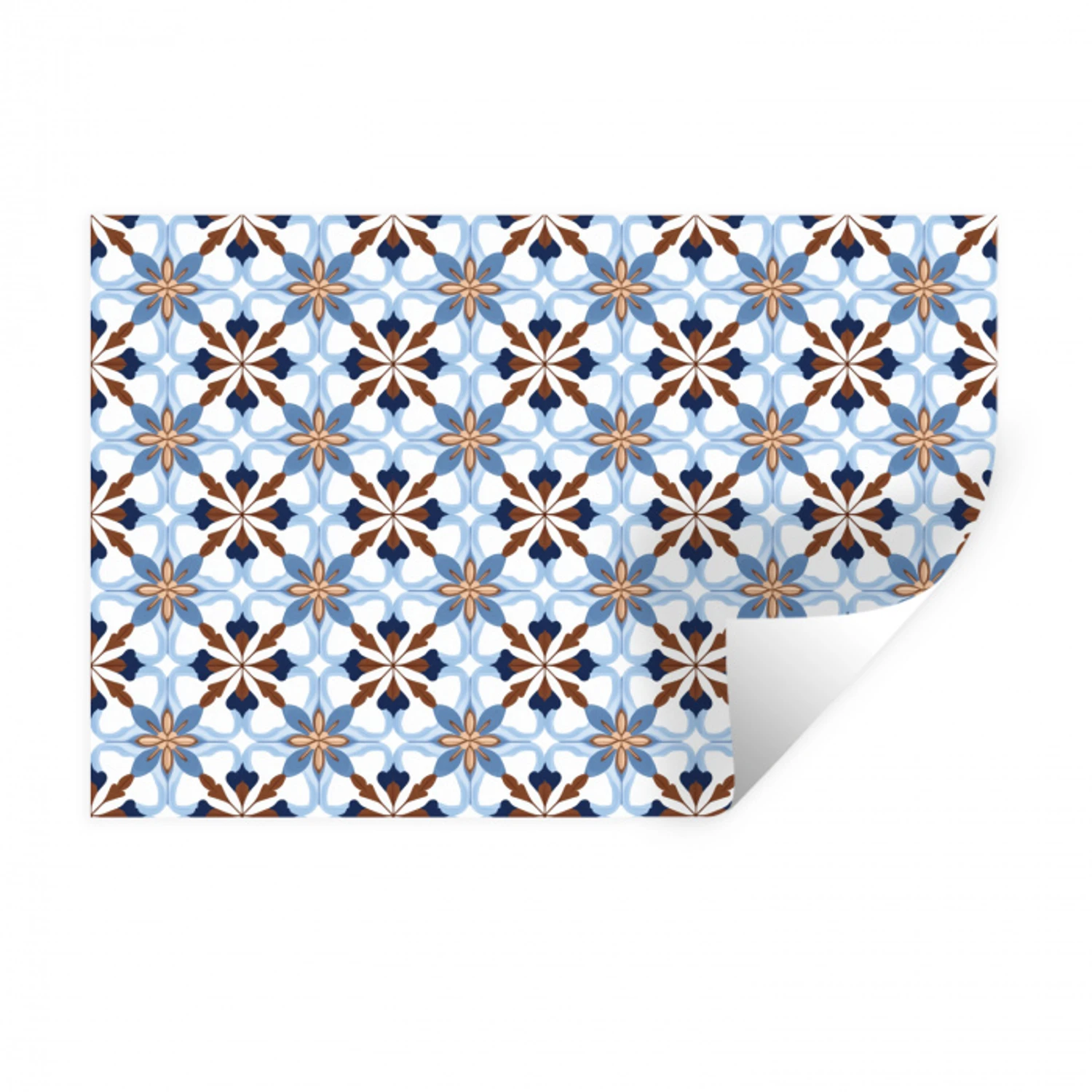 Ornament - Tegel - Kleurrijk Muursticker klein 286 -3d