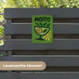 Mojito - Cocktail - Citroen - Groen tuinposter los doek klein -sfeer3