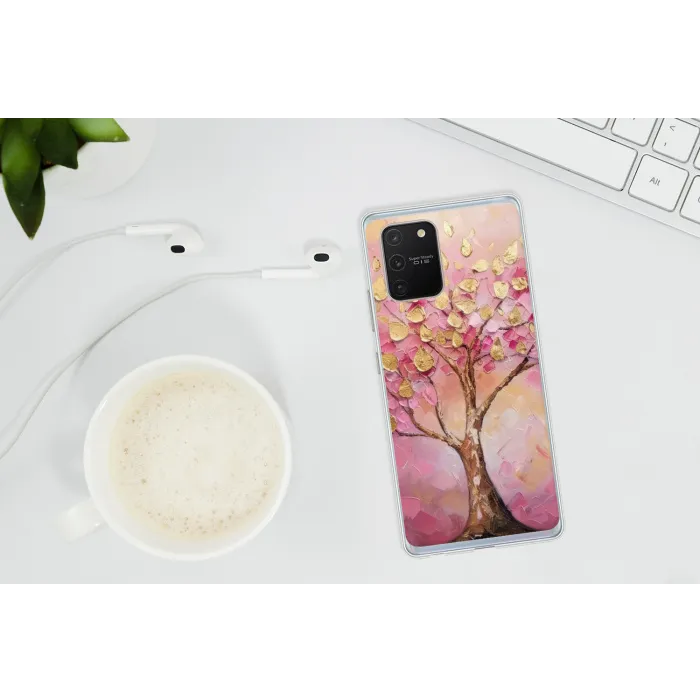 Boom - Roze - Goud - Modern Telefoonhoesje Samsung Galaxy S10 Lite klein -oordopS10Lite