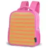 Zee - Rood - Geel - Strepen Kinderrugzak - Roze middel 863 -schuin
