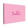 Toedeloe - Roze - Minimalistisch Tuinposter op houten frame 2 cm dik klein -3d