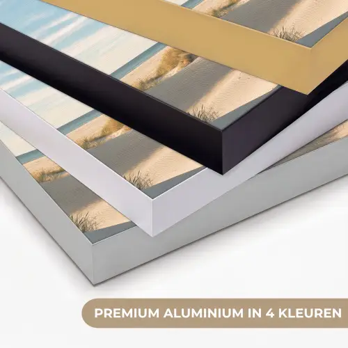 Duinen - Zomer - Landschap - Zee - Strand Textielframe zwart klein -USP_kleurenNL