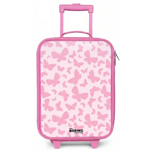 Roze vlinders Kinderkoffer - Roze klein -zz3dotto