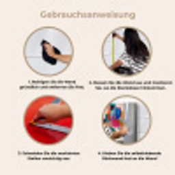 Kunst - Geometrisch - Abstract - Kleurrijk keuken achterwand 2 middel -gebruiksaanwijzing_DE