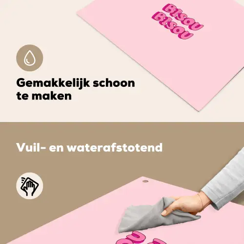 Bisou - Roze - Schaduw Inductie beschemer met haakjes klein -ky-schoon-nl