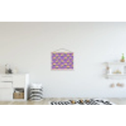 Sterren - Regenboog - Paars textielposter latten blank klein 122 -kinderkamer