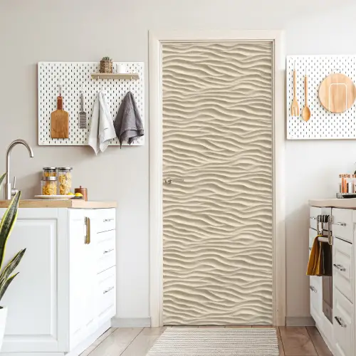 Zand - Golven - Beige deurposter klein 289 -sfeer5