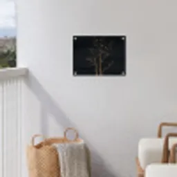 Takken - Blaadjes - Zwart tuinposter los doek klein -sfeer8