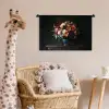 Groot - Bloemen - Vaas - Boeket Wandkleed katoen klein -wsfeer5_kind