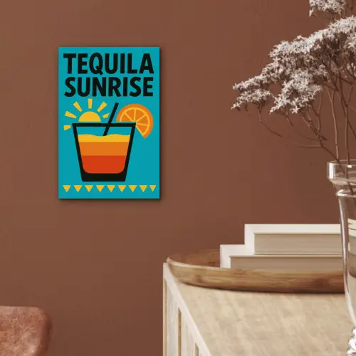 Illustratie - Tequila - Glas - Blauw aluminium wit klein -sfeer4