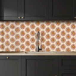 Patroon - Retro - Bruin keuken achterwand 2 middel 871 -sfeer1
