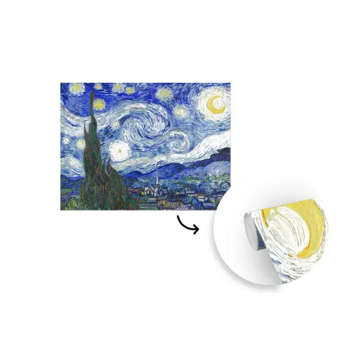 De sterrennacht - Vincent van Gogh fotobehang vinyl groot -3d