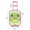 Kawai - Kikker - Groen Kinderkoffer - Roze klein -productfoto_formaten