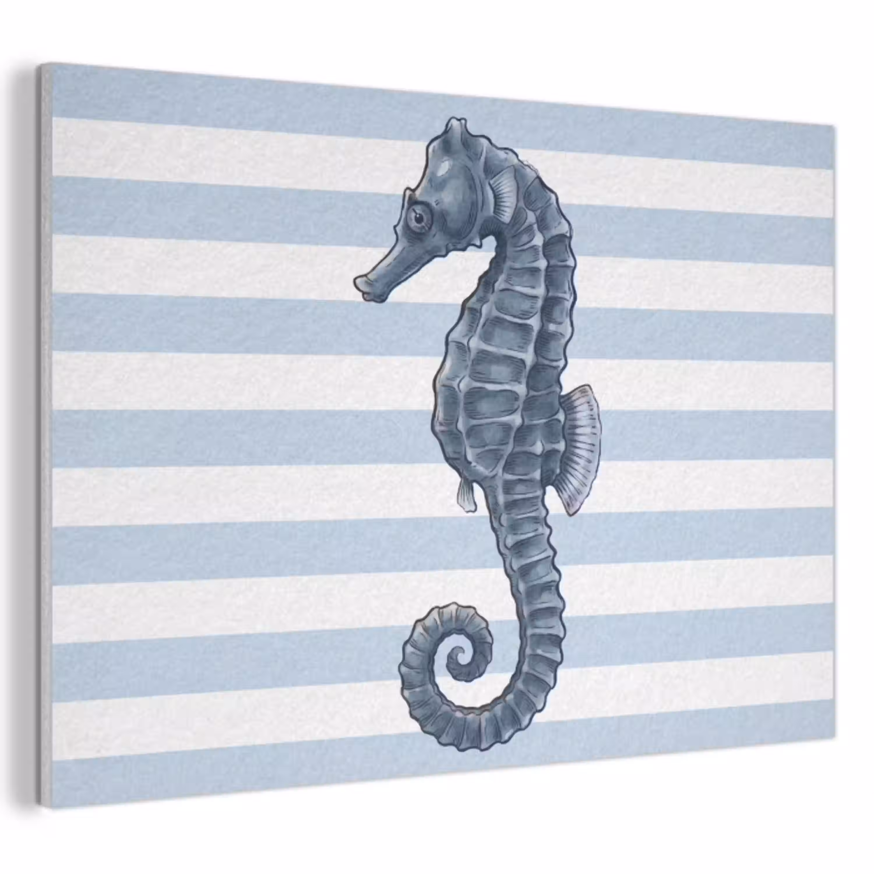 Vis - Oceaan - Illustratie - Blauw - Strepen PET vilt klein -3d