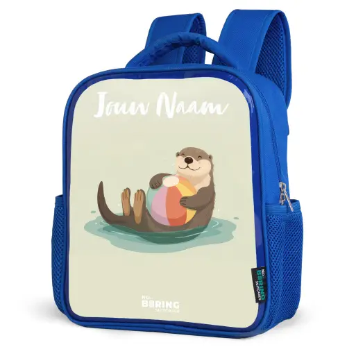 Otter - Strandbal - Water Kinderrugzak - Blauw middel -schuin