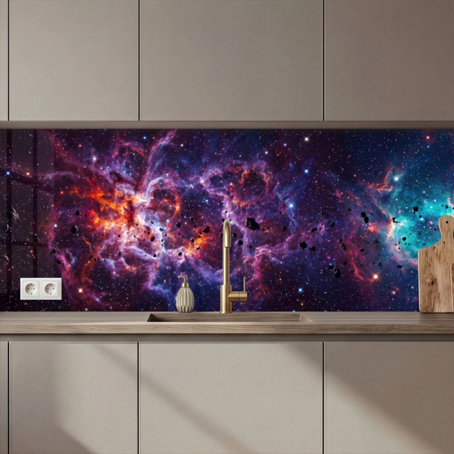 Space - Stars - Abstract - Colorful keuken achterwand 2 middel zz_3dshopping