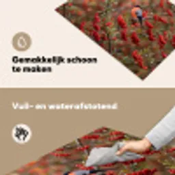 Goudvink - Bessen - Herfst - Natuur - Kleurrijk Inductie beschemer met haakjes klein -ky-schoon-nl