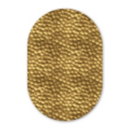 Metaal - Dynamisch - Goud Wandcirkel Ovaal Aluminium middel 839 -3d