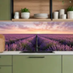 Landschap - Lavendelveld - Paars keuken achterwand 2 middel -sfeer3