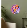 Bloemen - Kleurrijk - Bladeren Wandcirkel behangsticker klein -sfeer2