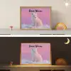 Poolvos - Sneeuw - Roze Light Box met batterij (Wandlamp kind) middel -sfeer3_kind