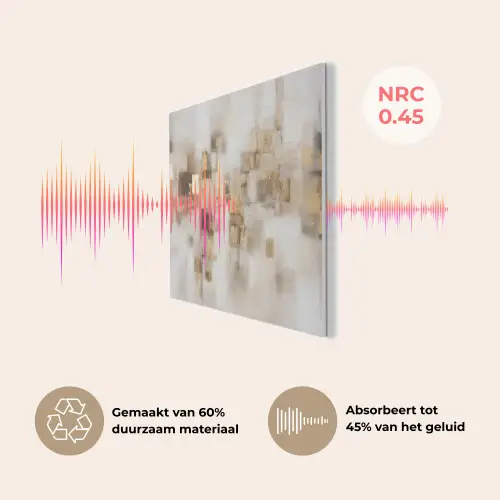 Abstracte vierkanten - Aardetonen - Mistig PET vilt klein -USP_NL