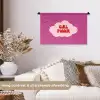 Girl power - Wolk - Roze Wandkleed katoen klein -sfeer1