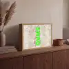Slangenprint - SWAG - Neon - Groen Light Box met batterij (Wandlamp) middel -sfeer2