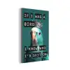 Parkiet - Turquoise - Quotes - Decoratie aluminium wit klein -3d