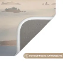 Japans - Landschap - Beige Badmat klein -USP_AntislipDE