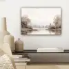 Rivierlandschap - Minimalistisch - Aardetinten canvas 2cm klein -sfeer6