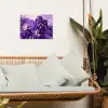 Bladeren - Paars - Tropisch - Abstract tuinposter los doek klein -sfeer7