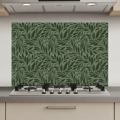 Bladeren - Organisch - Groen keuken achterwand spatscherm klein 900 -3d_website