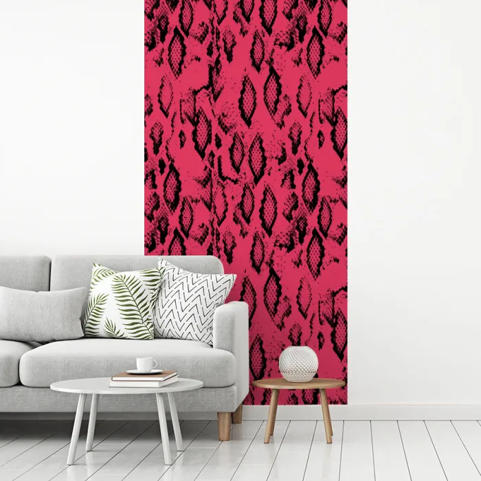 Roze - Slang - Motief fotobehang vinyl groot 64 -woonkamer