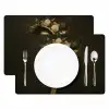 Bloemenhoed - Portret - Vrouw Placemat vinyl groot -zzsfeer2_Kitchenyeah-website