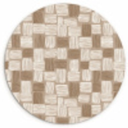Blok - Patroon - Bruin Wandcirkel kunststof plaat 5mm dik klein 188 -3d