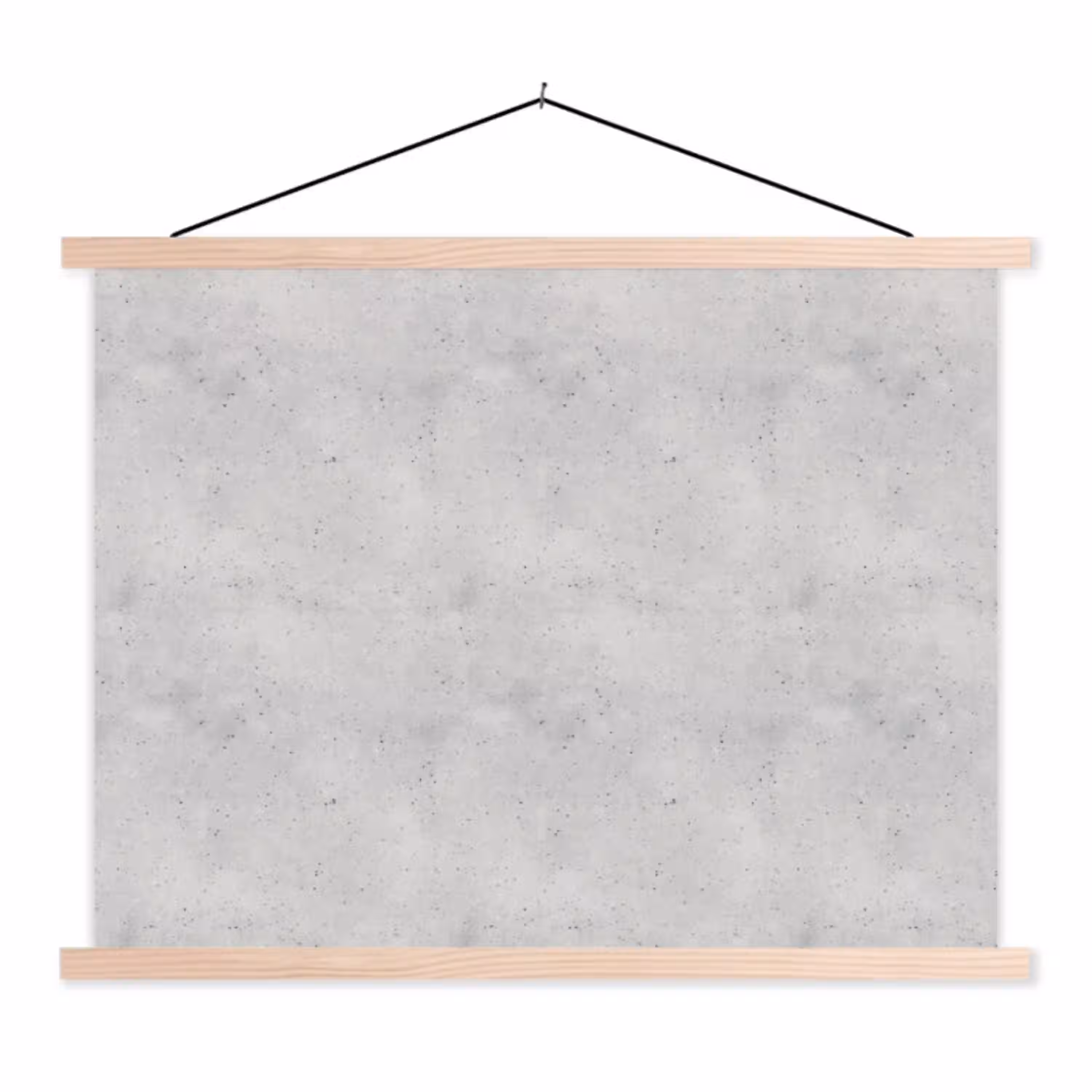 Grijs - Beton - Neutraal textielposter latten blank klein 122 -3d