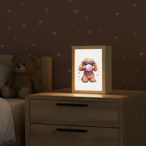 Hond - Roze - Kauwgom Light Box met kabel klein -sfeer1_kind
