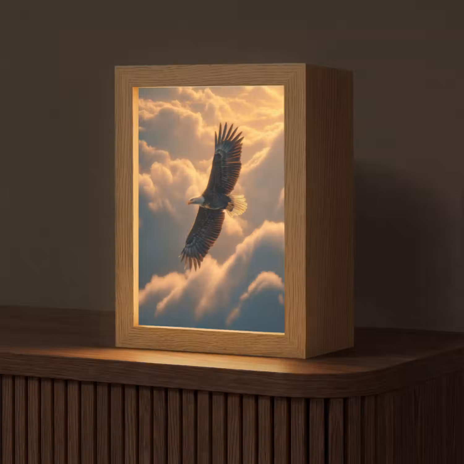 Tischlampe - Adler - Wolken - Sonne